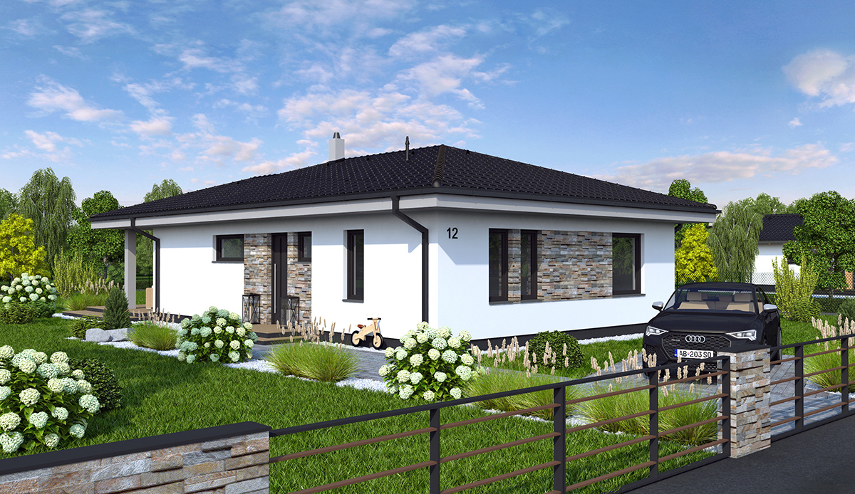 Projekt prízemného rodinného domu LAGUNA12N