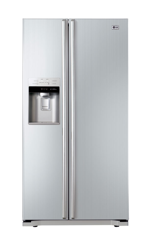 Americká chladnička LG Electronics GW-L227HLYZ s lineárnym kompresorom s 10-ročnou zárukou. Total No Frost, Multi Air Flow, BioShield, Moist Balance, Extra Space – výrobník ľadu a drviny na dverách mrazničky, automat na vodu, ľad a drvinu bez napojenia na vodu, zásobník + možnosť pripojenia plastovej fľaše. Expresné mrazenie, detská zámka, alarm otvorených dverí, LED displej. Objem 606 litrov (365/173), spotreba 315 kWh/rok (0,86 kWh/deň), trieda A++, hlučnosť 40 dB. Odporúčaná cena 1 699 €.