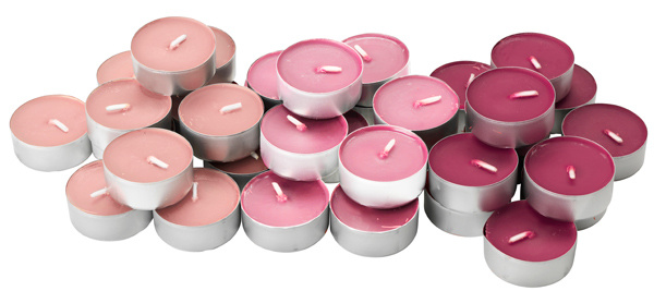 Voňavé sviečky Tindra s vôňou ruží a konvaliniek, 2,49 €/36 ks, IKEA
