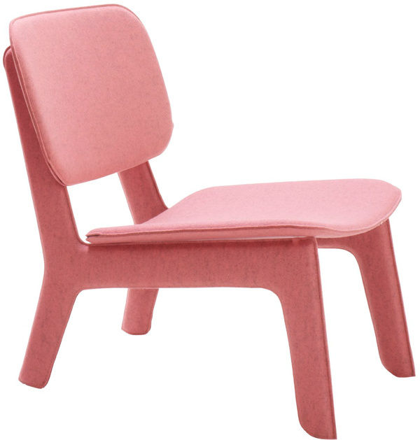 Kreslo Felt, veľkorysé rozmery a pohodlné hranaté sedadlo, možno doplniť podložkou na nohy, dizajn Delo Lindo,728 €, Ligne Roset