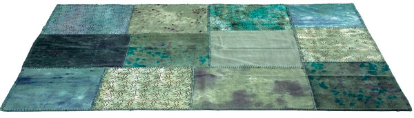 Patchwork Velvet Turquoise, koberec zo 100 % bavlny, 170 × 240 cm, 313,90 €, Kare, Light Park