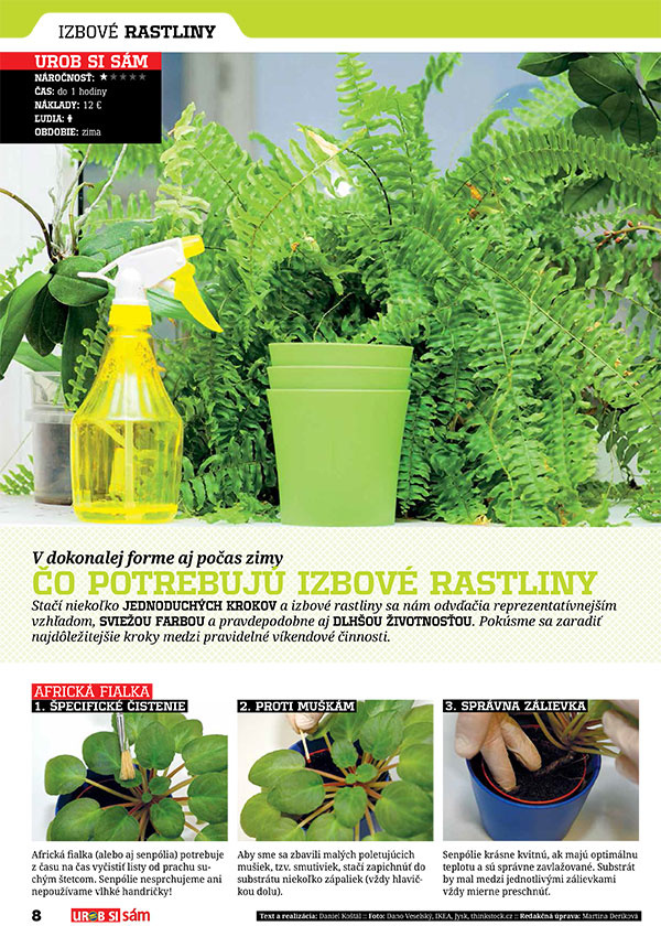 Januárové vydanie UROB SI SÁM je tu! Izbové rastliny - bojujeme proti škodcom!