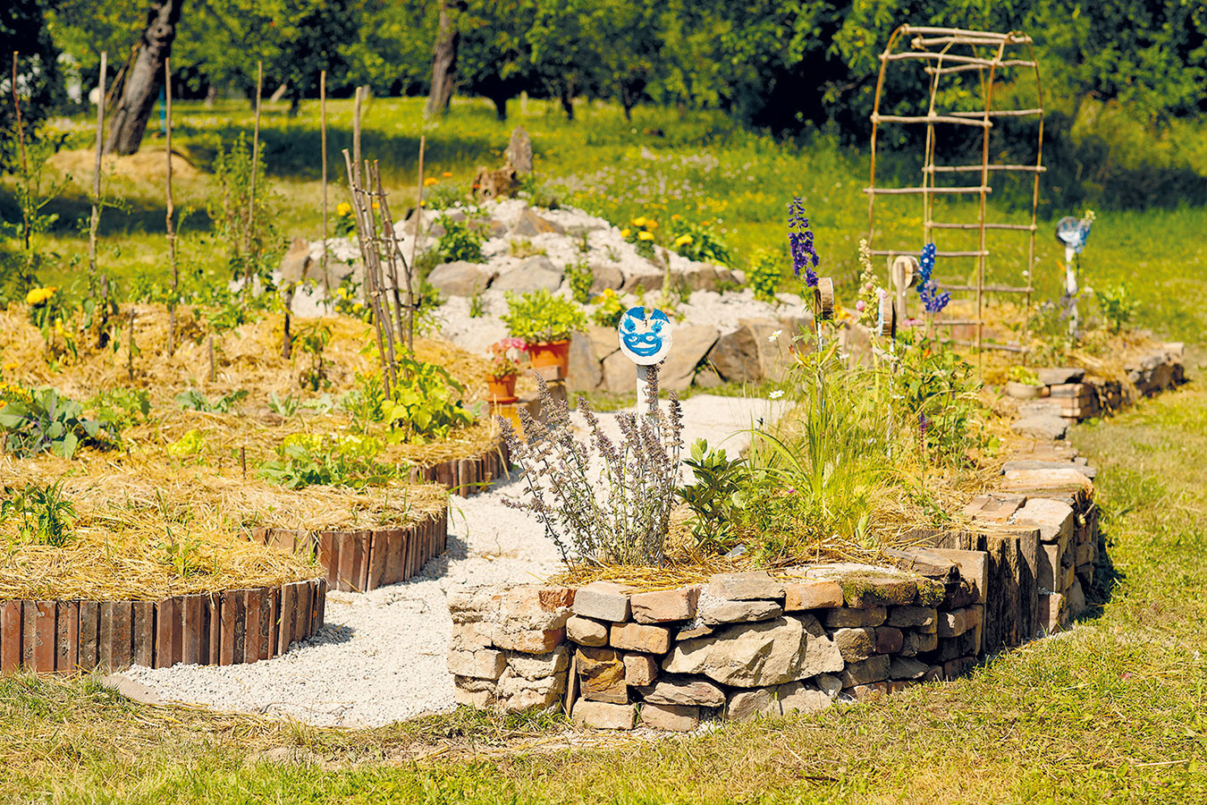 Ešte pred výstavbou slameného domu si vytvorili permakultúrnu záhradu