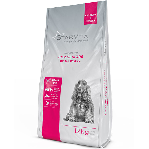 Holistické superprémiové krmivo STARVITA je vhodné pre všetky psy a mačky. 