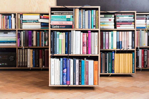 Ako sa dá bývať v malom byte a zároveň sa obklopiť množstvom kníh?