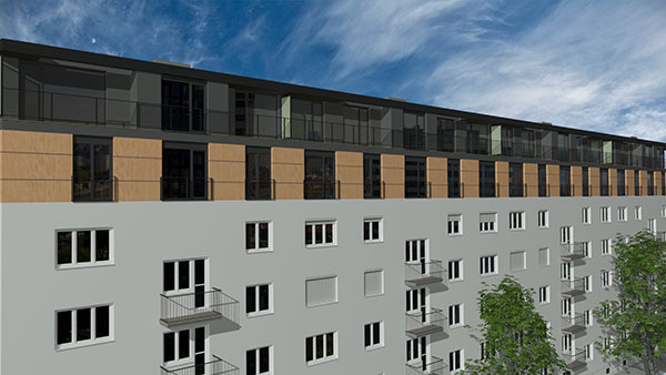V atraktívnej časti Ružinova, na Cyrilovej ulici, vyrastie moderná nadstavba so 14 bytmi