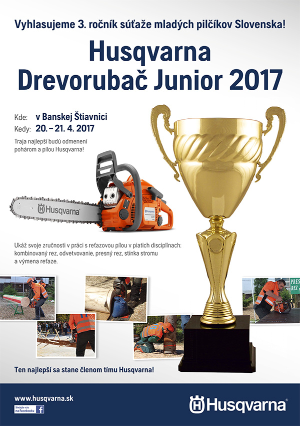 Husqvarna Drevorubač Junior 2017