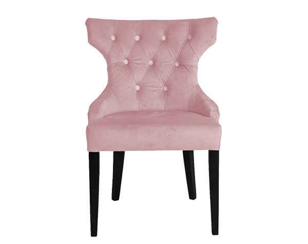 Stolička Caprice Glam Velvet Light Pink, výška 91,5 cm, šírka 56,5 cm, hĺbka 42 cm, 279 €, www.westwing.sk