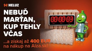 Poukaz na nákup v e-shope Alza.sk je možné za objednávku tehál HELUZ získať do konca marca