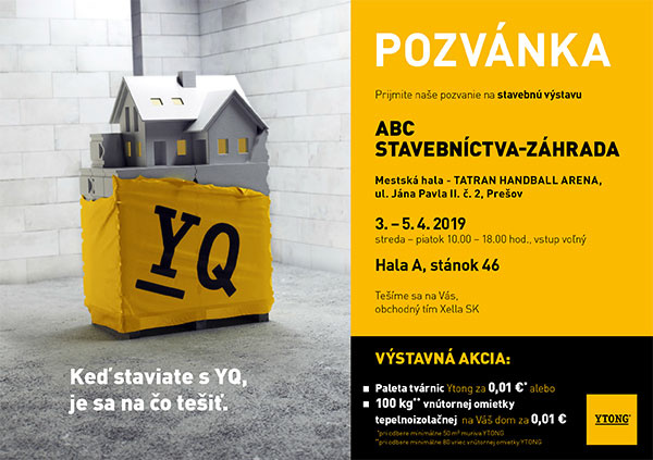 Ytong pozýva budúcich stavebníkov na CONECO do Bratislavy a veľtrh ABC Stavebníctva v Prešove