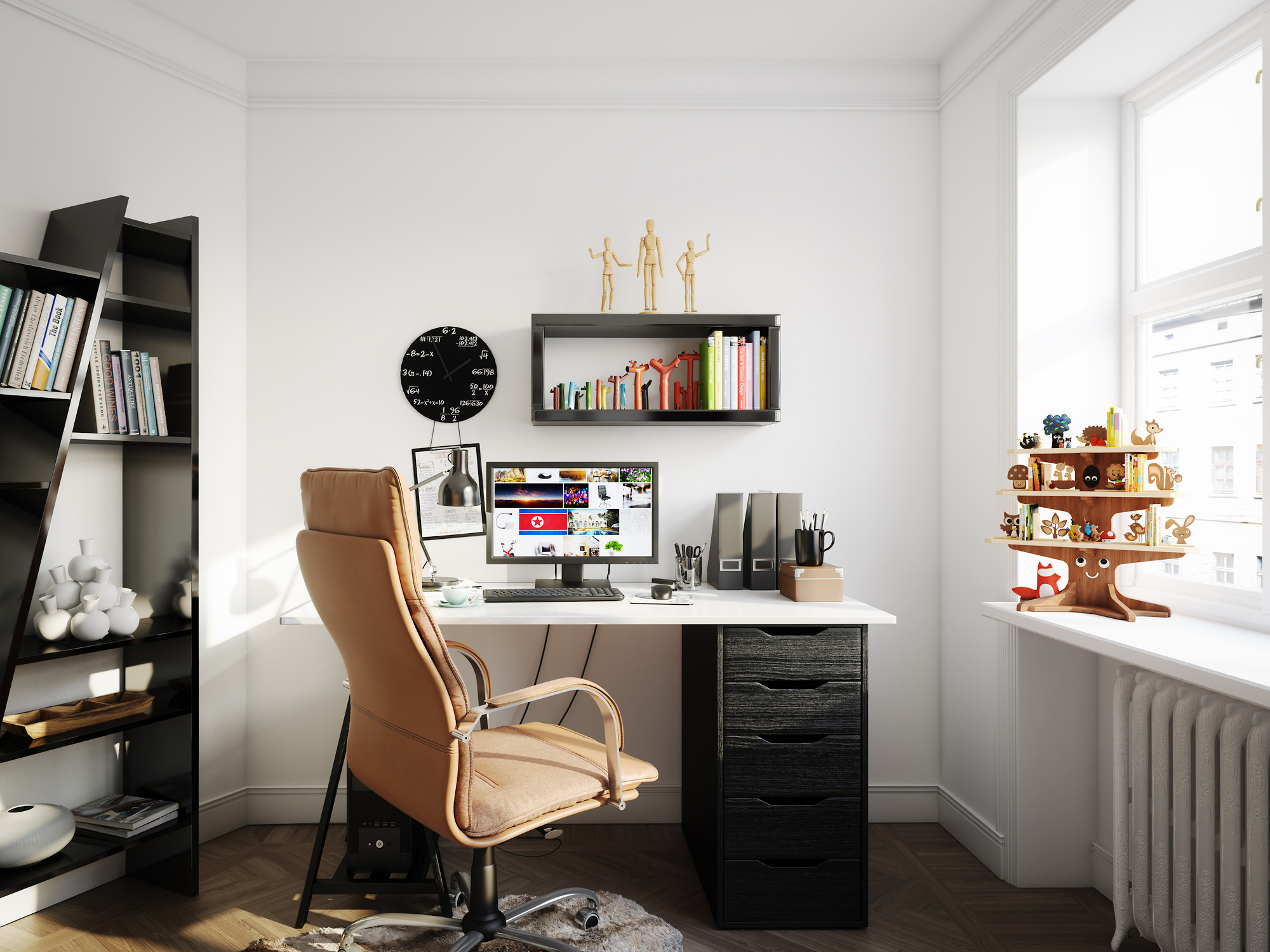 Cozy Scandinavian Style Home Office