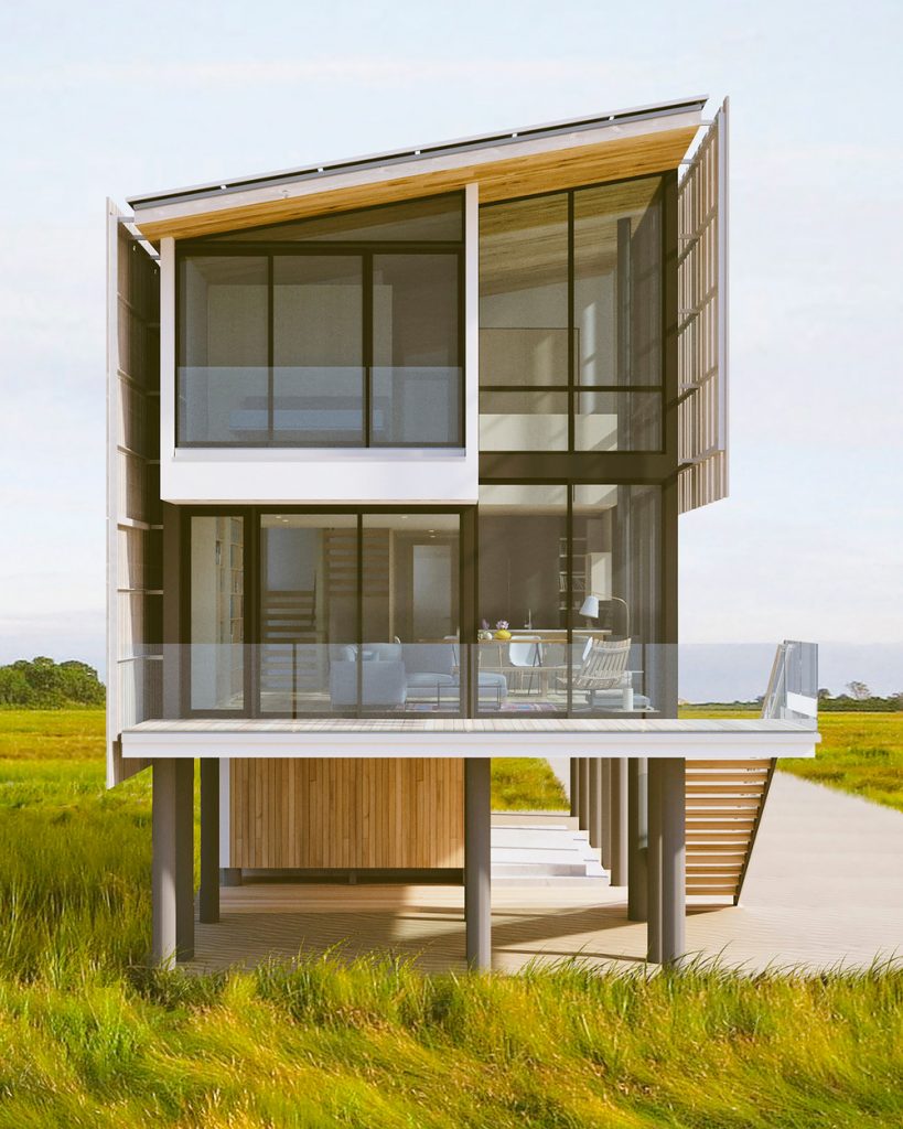 Trojpodlažný moderný dom s presklenou fasádou