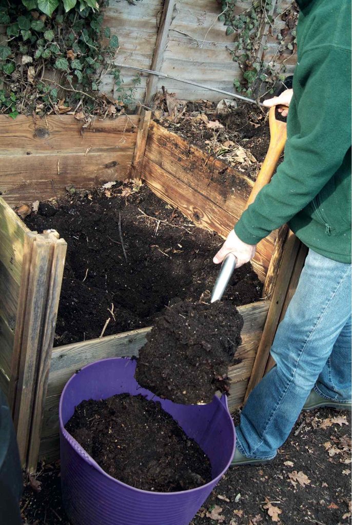 Vyberanie kompostu
