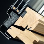 Kombinácia dreveného profilu a vonkajšieho hliníkového obloženia