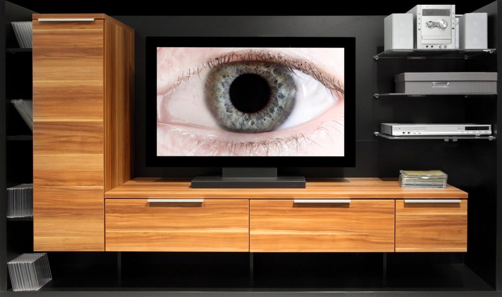 TV skrinka s veľkým okom na tv