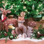 Vianočná dekorácia lesných zvieratiek