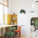 Farebná minimalistická kuchyňa