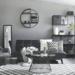 Dizajnová čiernobiela obývačka