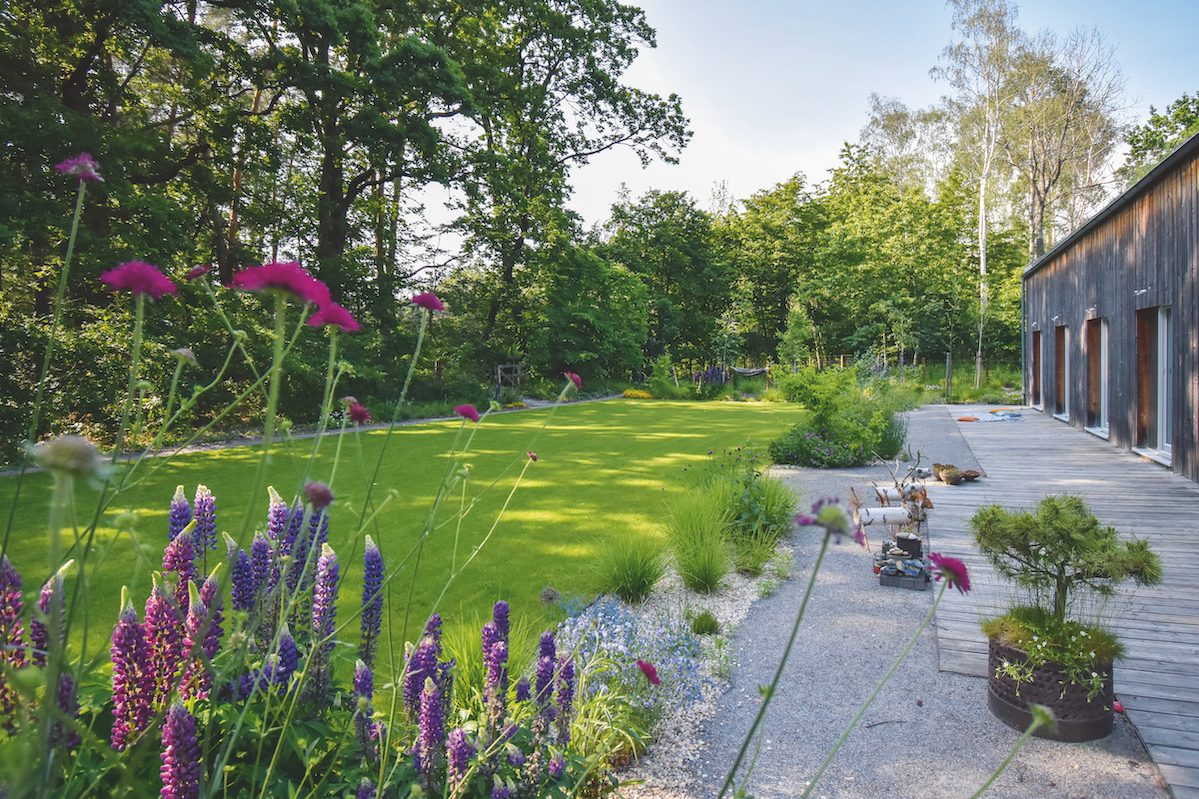 Prírodná hygge záhrada za rodinným domom