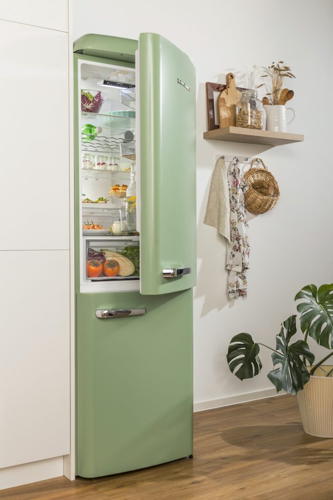 Gorenje retro chladnička v zelenej