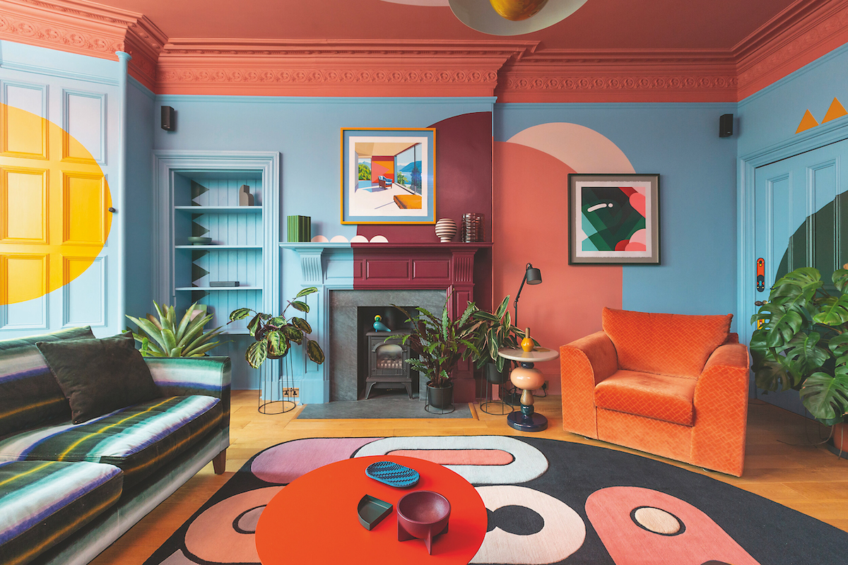Farevná extravagantná obývačka
