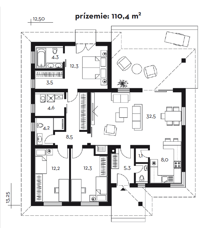 Projekt rodinného domu LAGUNA 424
