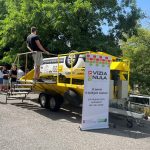 Simulátor prevrátenia vozidla na podujatí Študuj dopravu v Bratislave