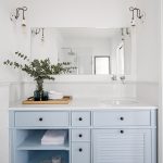 Bledomodrá kúpeľňová skrinka - Dom Sen v bielom