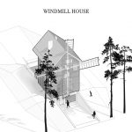 Schéma finálneho projektu veterného mlyna ako rodinného domu - Dom Veterný mlyn v Lubline, Poľsko