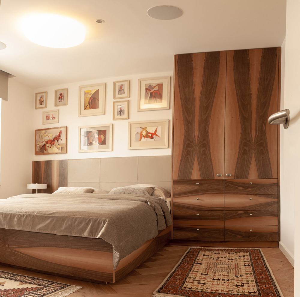 Spálňa - Rekonštrukcia bytu s prvkami funkcionalizmu v Brne