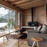 Obývacia časť - Dom pri jazere v Čile