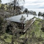 Exteriér - Dom pri jazere v Čile