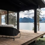 Drevená terasa - Dom pri jazere v Čile
