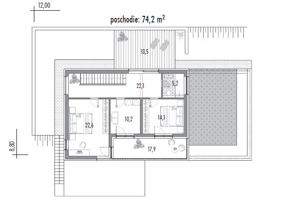 Projekt rodinného domu SK home 2101