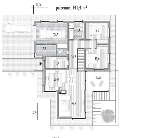 Projekt rodinného domu SK home 2201