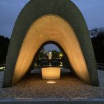 Betónový pamätník - kenotaf v Hirošime