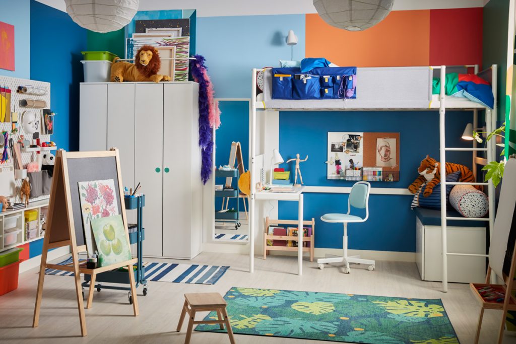 Kreatívny priestor v detskej izbe