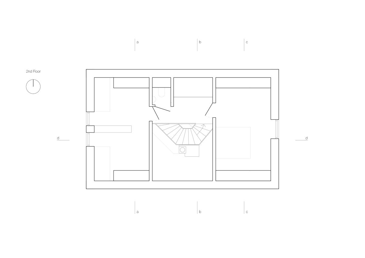 Pôdorys prvého poschodia.