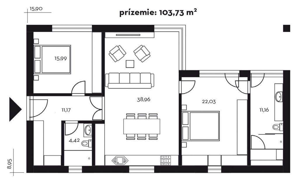 Projekt rodinného domu Katka 59 B