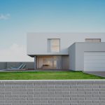 Vizualizácia rodinného domu s plotom Blok  Mac M Lite.