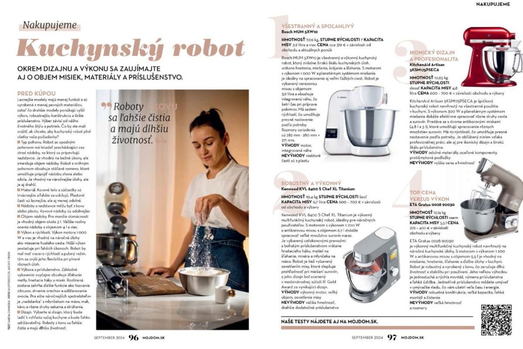 Kuchynský robot, Môj dom 09/2024.