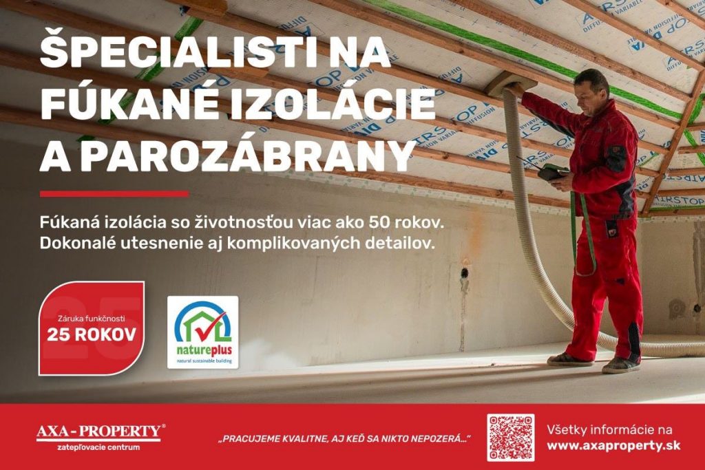 Banner Axa-Property Špecialisti na fúkané izolácie a parozábrany.