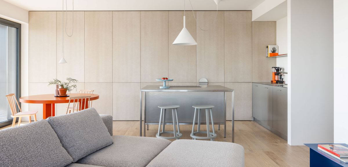 Byt Apartment S sa nachádza v rezidenčnom projekte Guthaus v bratislavskom Novom Meste.