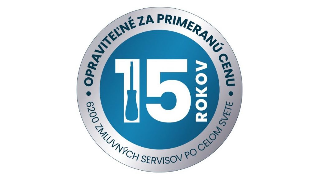 Logo 15 rokov opraviteľnosti.