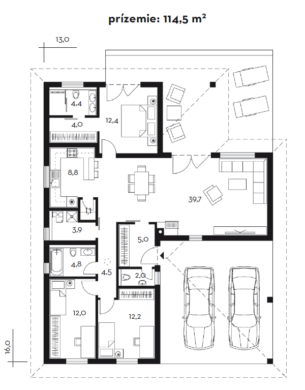 Projekt rodinného domu Laguna 441