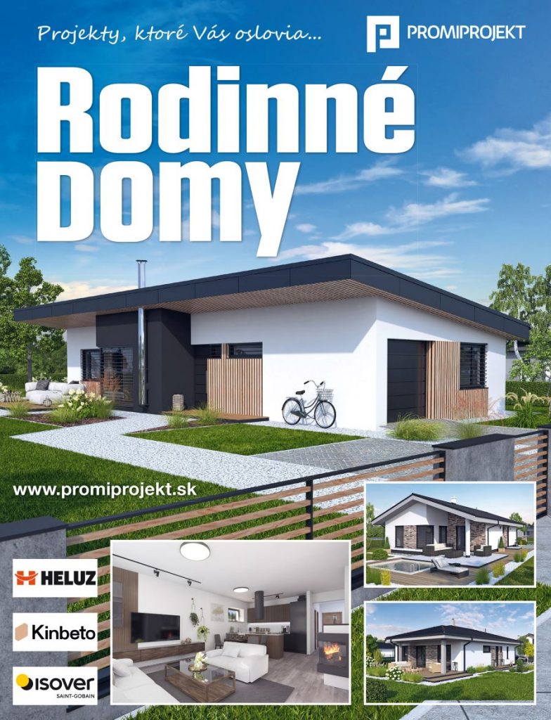 Titulná strana magazínu Rodinné domy od PROmiprojekt.