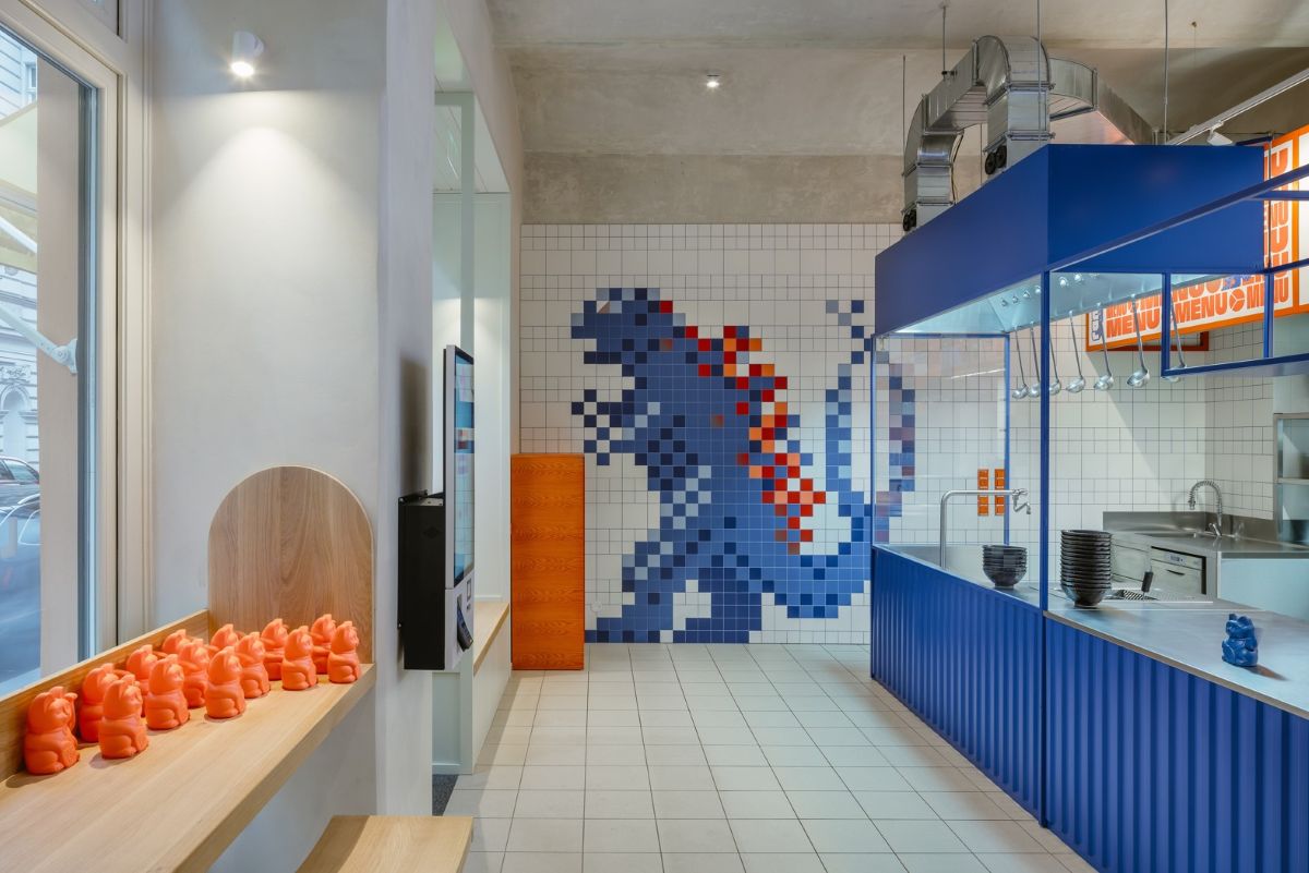 Reštaurácia RamenCraft, Praha - kategória: Verejný interiér I; autor: Štefan Šulek, Lucia Kráľ, SOA ARCHITEKTI