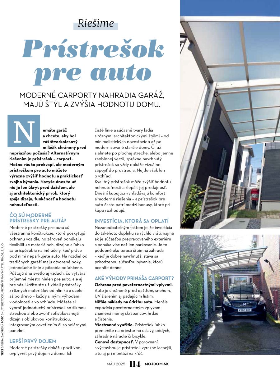 MD 05/2025 Prístrešok na auto.