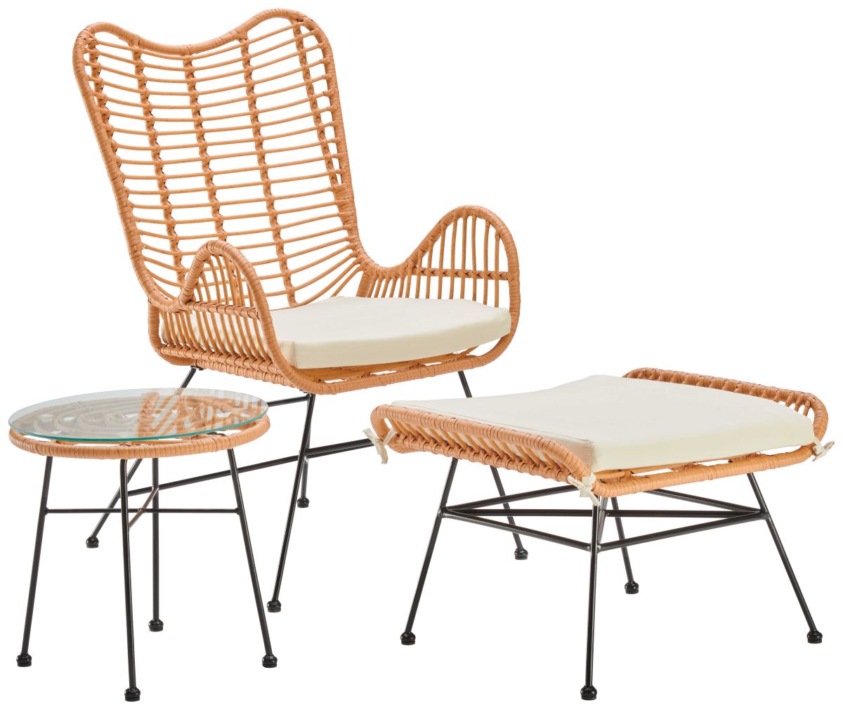 Relaxačné kreslo Egon: materiál oceľ, pletivo z plastu, polyester rozmery 117 × 107 × 111 cm cena 249 €