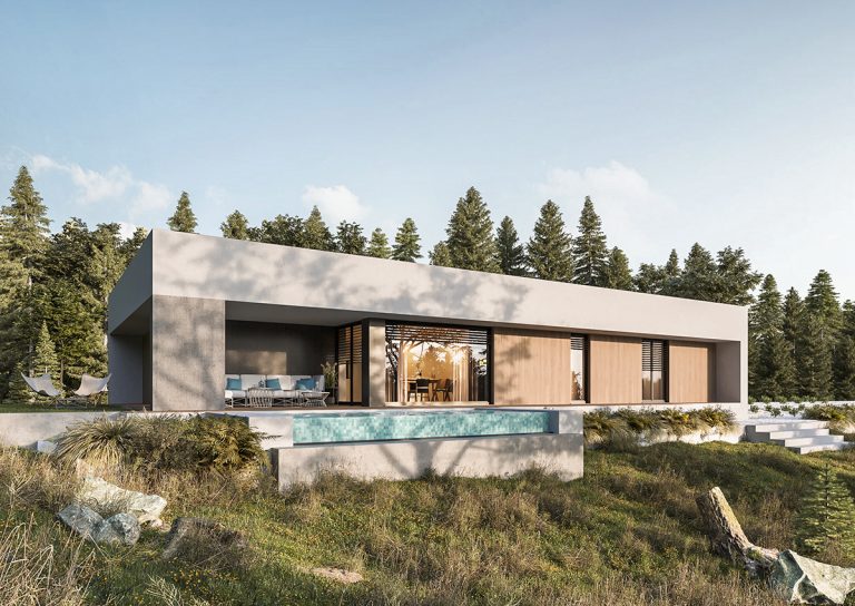 Projekt rodinného domu Bungalov 2104